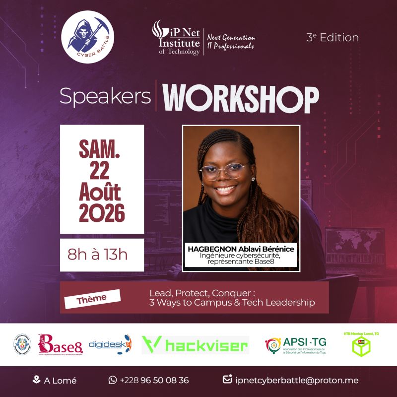 Workshop announcement for Bérénice Ablavi HAGBEGNON